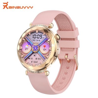 Ein guter Preis. AMOLED Frauen Smart Watch mit BT-Anruf Gesundheitsmonitor Stimmsteuerung Online
