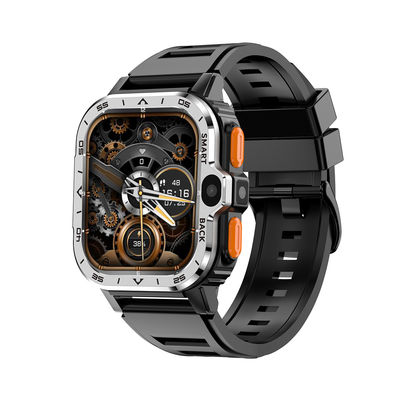 PGDWATCH 4+64GB Silber Android Square Fitness Watch HD Dual Kamera NFC 4G