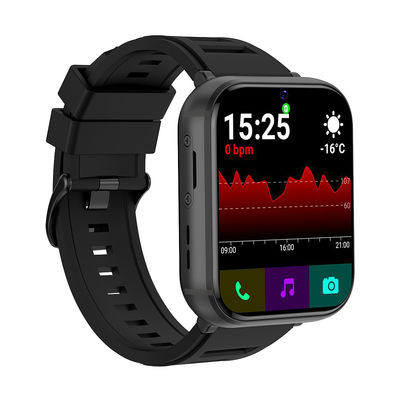 Q668 4G LTE Smart Watch schwarz 4+64GB 1,99' Bildschirm Dual Camera Quad Core 930mAh Android 9.0 Männer