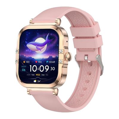 Tragbare, stilvolle Smartwatch, quadratische Form, Wasserdichtigkeit, lange Akkulaufzeit
