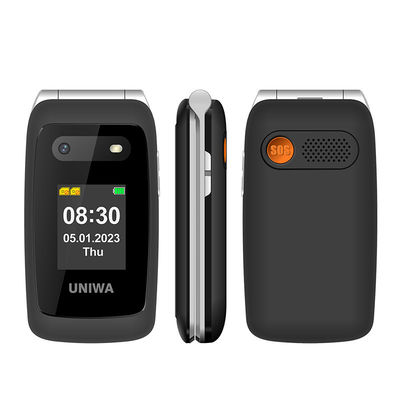 UNIWA V202T Schwarz Alte Person Smartphone 1450mAh SOS-Taste hohe Stärke