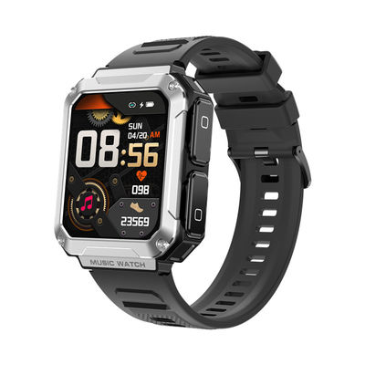 T93 Silber Smart Watch Headset TWS 4GB Speicher Wireless Bluetooth Anruf 1,96 Zoll Sport Musik