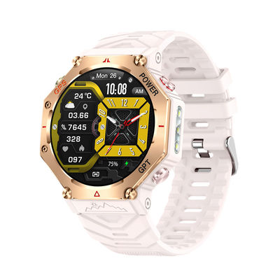 KC91 GPS-Smartwatch 1.39'Bildschirmunterstützung GPT Taschenlampe Bluetooth mehrere Sportarten