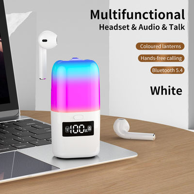Ein guter Preis. Neues 2in1 TWS-Kopfhörer Bluetooth-Lautsprecher Farbe Atmosphäre LED-Licht Anzeige Bildschirm Musik Online