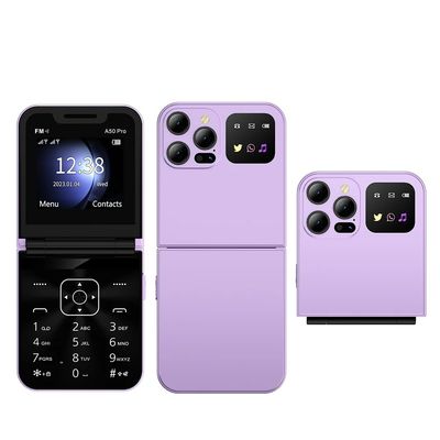 Ein guter Preis. 2G Feature Phone A50 PRO mit MTK CPU 2,4 Zoll Bildschirm 1350mAh Flip Design und Schnellwahl Online