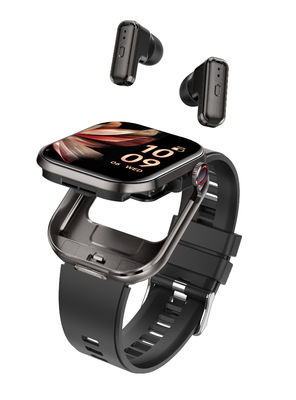 T99 TWS Smart Watch 2-in-1 Bluetooth-Kopfhörer 2,02''TFT quadratischer Bildschirm Bluetooth-Anruf