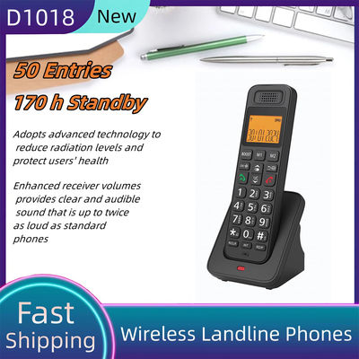 D1018 Low Radiation LCD Wireless Fixed Phone mit Hands-Free-Call-Funktion für Büro oder Zuhause