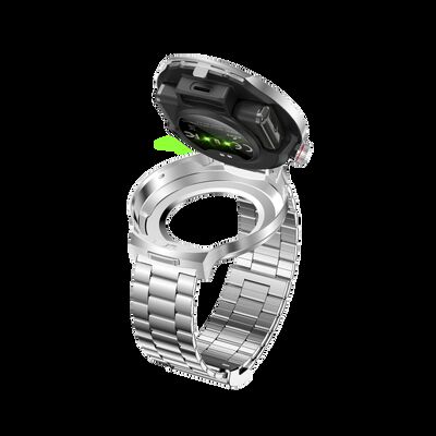 Smartwatch T100 BT-Anruf kabellose Ohrhörer 2 in 1 TWS-Kopfhörer Fitness-Tracker KI-Rauschen