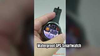 Rainbuvvy DM76 GPS-Sport-Smartwatch, 1,32 Zoll AMOLED-Bildschirm, 5 ATM wasserdichte Armbanduhr, 360 mAh Akku